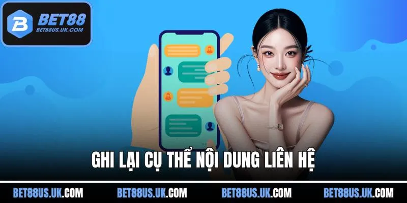 Ghi lại cụ thể nội dung liên hệ